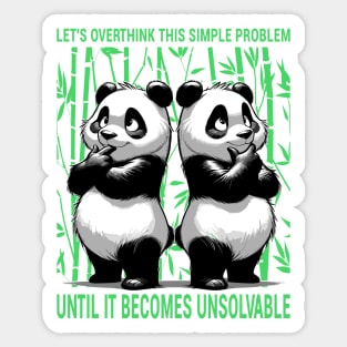 Thoughtful Pandas - Complexities in Bamboo Forest Sticker